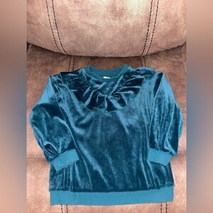 H&M Teal Velvet Top